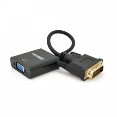 Конвертер VEGGIEG D-V1B DVI (тато) на VGA (мама), чорний