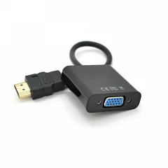 Конвертер VEGGIEG H-V1B HDMI (тато) на VGA (мама), чорний