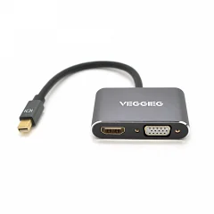 Конвертер VEGGIEG MD2-M MiniDisplay Port (папа) на HDMI (мама)+VGA (мама)
