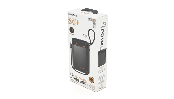 Портативное зарядное устройство FULLTECH PRIME FP42 20000mAh, PD65W+22.5W (Black), фото № 4