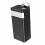 Портативний зарядний пристрій Power Bank HOCO J86 40000 мА·год, 2 USB + Type-C + micro, PD 20 Вт, ліхтарик (чорний)
