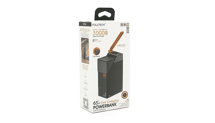 Портативное зарядное устройство FULLTECH PRIME 30000mAh, PD65W+22.5W (Black), фото № 6