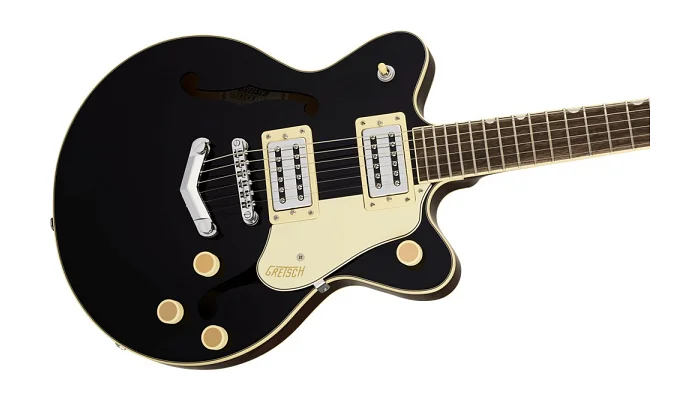 Гітара напівакустична GRETSCH G2655 STREAMLINER CENTER BLOCK JR. DOUBLE-CUT WITH V-STOPTAIL BLACK, фото № 4