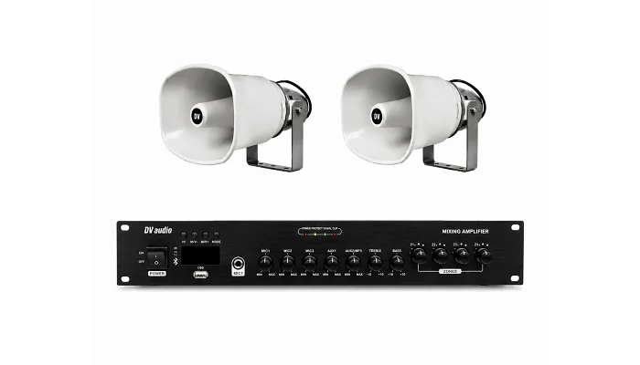 Комплект звука DV audio LA1002HS50PRO для зоны оповещения до 1200 кв. м, фото № 1