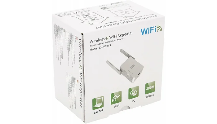Wi-Fi усилитель (репитер) Voltronic LV-WR13 (300Mbps), с 2-мя встроенными антеннами, фото № 4