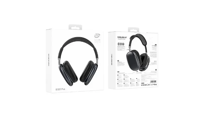 Бездротові навушники Bluetooth Borofone BO22+ (сірі), фото № 6