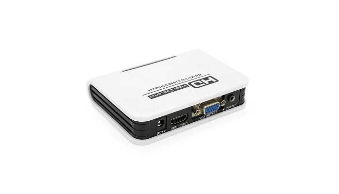 Активний конвертер HDMI (вхід) на VGA (вихід) Voltronic + аудіоадаптер (білий), фото № 1
