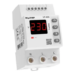 Однофазне захисне реле напруги FUJITSU VP-40AM3R на DIN-рейку, 40 А, 8800 Вт, 120–270 В