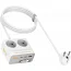 Мережевий фільтр HOCO AC28A з 2 розетками + 1 USB + 3 USB-C, 45 Вт/220 В, 2 м (білий)