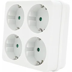 Розетка Voltronic SQ-ZDB01/4 (4-місна із заземленням)