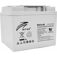 Акумуляторна батарея AGM RITAR RA12-40 12 В/40,0 А·год (сірий корпус)
