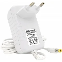 Імпульсний адаптер живлення Voltronic 5 В/1,5 А (7,5 Вт), штекер 5,5/2,5, білий