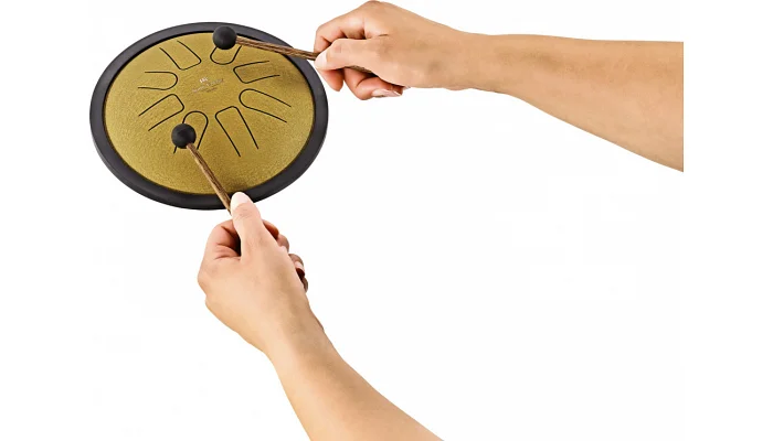 Глюкофон Meinl Sonic Energy SSTD3G Steel Tongue Drum C-Minor (7") Gold, фото № 3