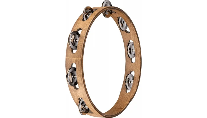 Тамбурин Meinl Traditional Wood TA1WB (1 ряд) Stainless Steel, Walnut Brown 10", фото № 1