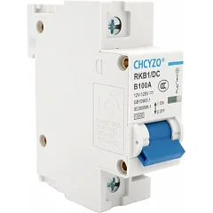 Автоматический выключатель постоянного тока CHCYZO RKB1/DC-B100, 1P, 100A, 12-125V