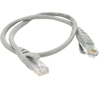 Литий патч-корд VEGGIEG, CCA, UTP, RJ45, Cat.5e, 1 м, сірий
