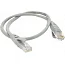 Литий патч-корд VEGGIEG, CCA, UTP, RJ45, Cat.5e, 1 м, сірий