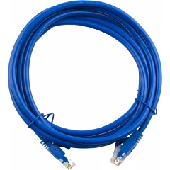 Литий патч-корд RITAR, UTP, RJ45, Cat.5e, Cu (мідь), 1 м, синій