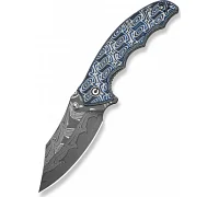 Ніж складаний туристичний Civivi Pentad Damascus / Micarta (синій/білий)