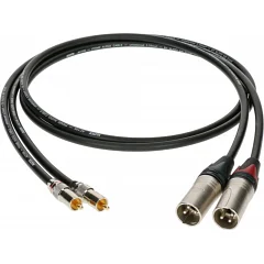 Кабель комутаційний KLOTZ AUDIOLEAD BLACK 0.9M 2 PCS (XLR 3 MALE - RCA, GOLD CONTACTS)