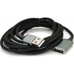Подовжувач VEGGIEG UF2-2, USB 2.0 AM/AF, 2,0 м (чорний)