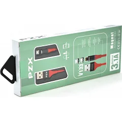 Магнітний кабель PZX V133, Micro-USB, 3,1 А, 1 м (червоний)