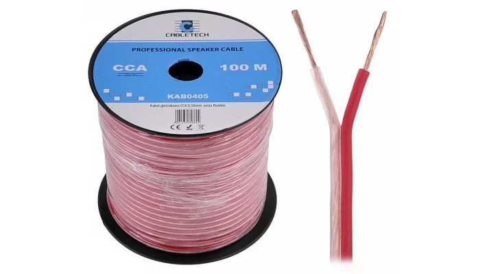 Акустический кабель Cabletech KAB0405 extra flexible, 2 x 0,5 мм, 100 м