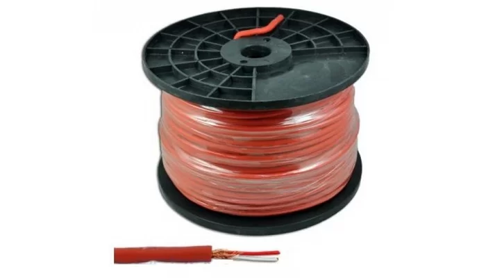 Микрофонный кабель Cabletech KAB0605B, стерео, 6 мм, 100 м красный