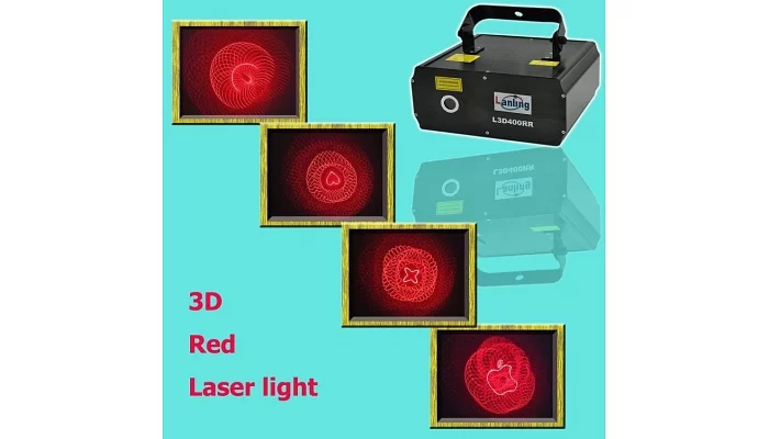 3D лазер 200mW Red 3D Laser Light, фото № 2