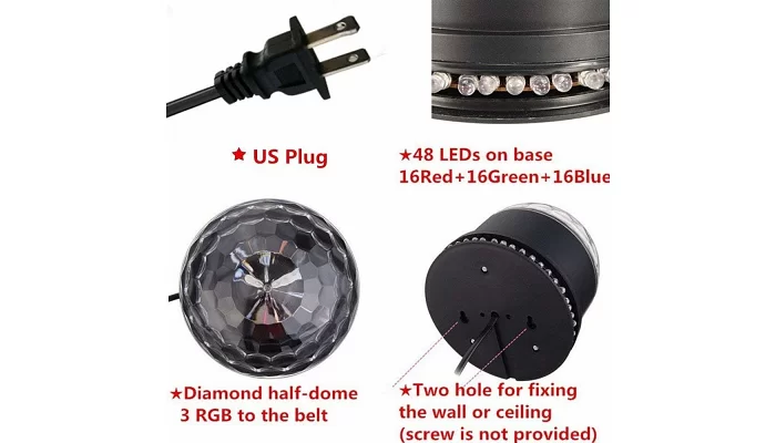 Светодиодный LED прибор New Light BAT-9 LED DREAM BALL With Battery, фото № 6
