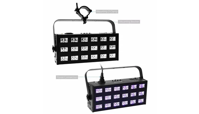 Світлодіодна ультрафіолетова панель New Light LEDUV-DMX18 ультрафіолет, фото № 2