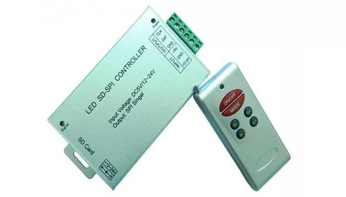 Светодиодный контроллер с SD, с пультом ДУ New Light RF-SK