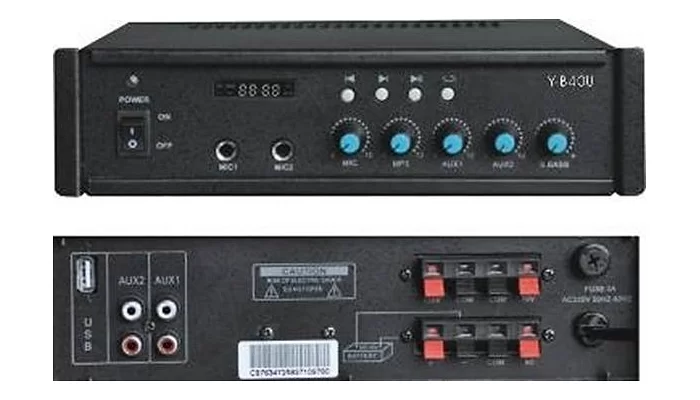 Трансляционный усилитель Younasi Y-B40U, 25 Вт, 12V DC, USB