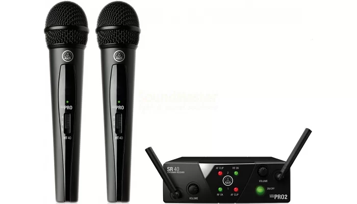 Радиосистема с двумя ручными микрофонами AKG WMS40Mini2Vocal