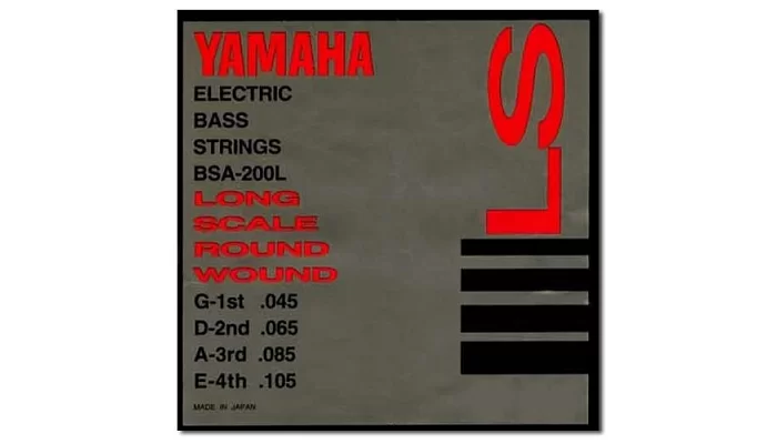Комплект струн для 4-струнної бас-гітари YAMAHA BSA200L BASS STAINLESS STEEL (45-105), фото № 1