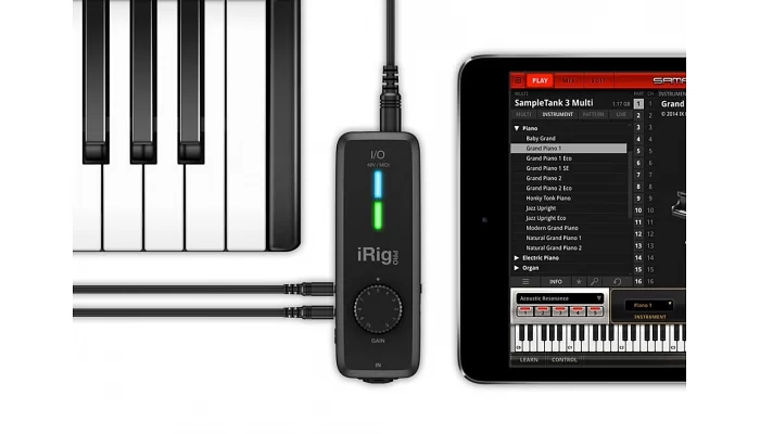MIDI інтерфейс для мобільних пристроїв IK MULTIMEDIA iRIG PRO I / O, фото № 6