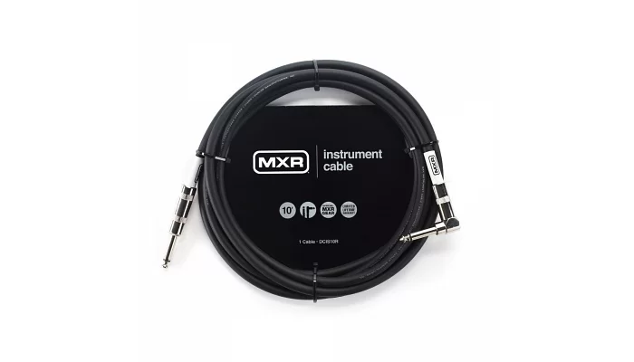 Инструментальный кабель DUNLOP DCIS10R MXR STANDARD INSTRUMENT CABLE 10ft (Straight/Right)