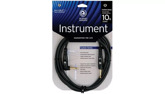 Инструментальный кабель PLANET WAVES PW-GRA-10 Custom Series Instrument Cable 10ft, фото № 4