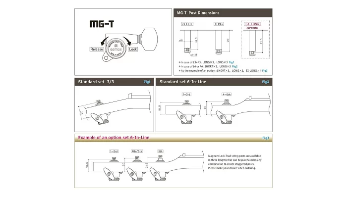 Колки для електрогітари GOTOH SG381-07 MG-T L B, фото № 2