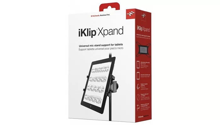 Тримач для установки планшета на мікрофонну стійку IK MULTIMEDIA iKLIP Xpand, фото № 1