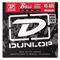 Струни для бас-гітари DUNLOP DBS45105 STAINLESS STEEL MEDIUM 45-105