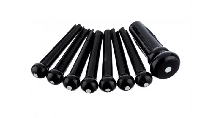 Шпильки для бриджу FENDER BRIDGE PIN SET BLACK WITH WHITE DOT, фото № 4