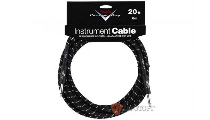 Инструментальный (гитарный) кабель FENDER CUSTOM SHOP CABLE 20 BLACK TWEED