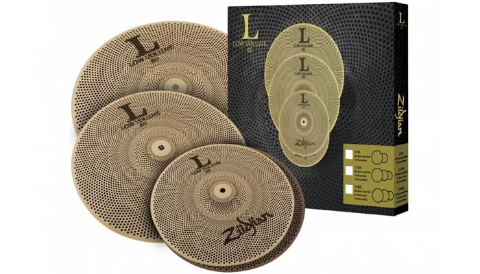 Набор тарелок ZILDJIAN LV468 LOW VOLUME L80 CYMBAL SET 14/16/18