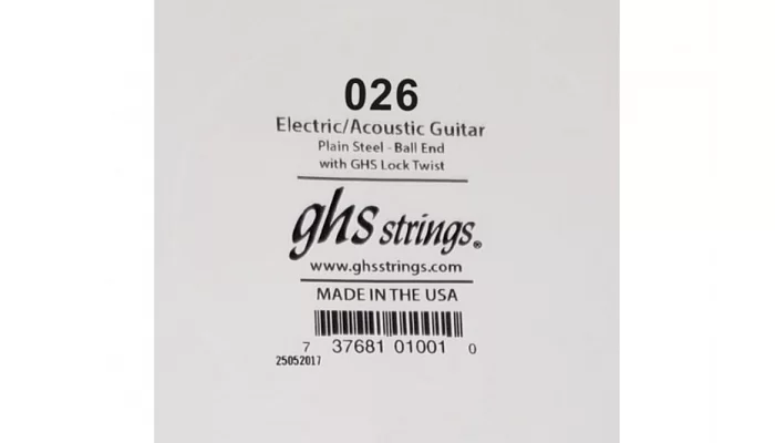 Струна для акустической гитары GHS STRINGS 026