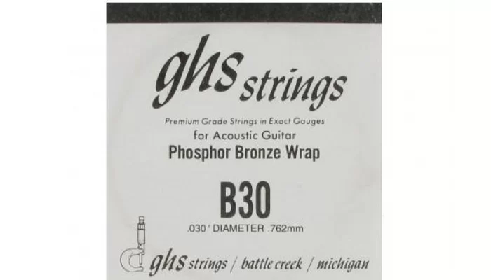 Струна для акустической гитары GHS STRINGS B30