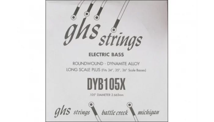 Струна для бас-гітари GHS STRINGS DYB105X