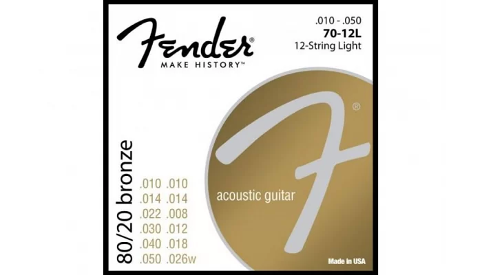 Струни для акустичних гітар FENDER 70-12L