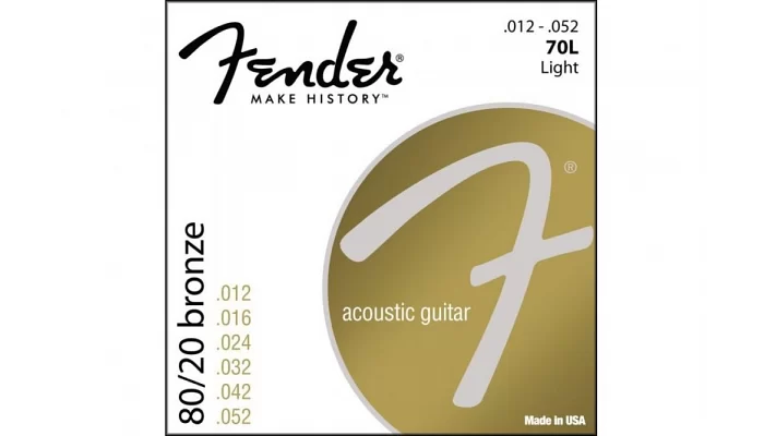 Струни для акустичних гітар FENDER 70L