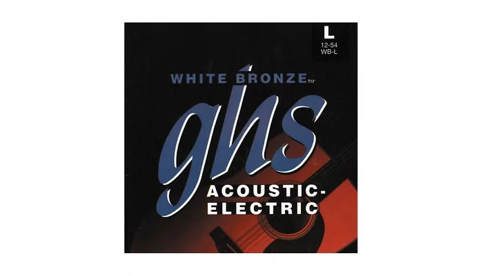 Струны для акустических гитар GHS STRINGS WB-L WHITE BRONZE